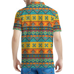 Native Indian Inspired Pattern Print Men's Polo Shirt
