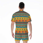 Native Indian Inspired Pattern Print Men's Rompers