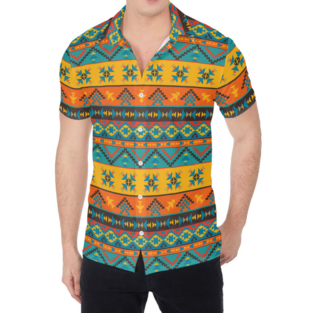 Native Indian Inspired Pattern Print Men's Shirt