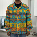 Native Indian Inspired Pattern Print Men's Shirt Jacket