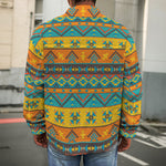 Native Indian Inspired Pattern Print Men's Shirt Jacket