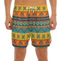 Native Indian Inspired Pattern Print Men's Split Running Shorts