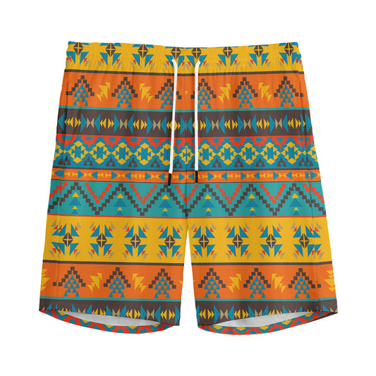 Native Indian Inspired Pattern Print Men's Sports Shorts