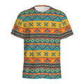 Native Indian Inspired Pattern Print Men's Athletic T-Shirt