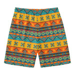 Native Indian Inspired Pattern Print Men's Swim Trunks