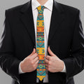 Native Indian Inspired Pattern Print Necktie