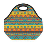 Native Indian Inspired Pattern Print Neoprene Lunch Bag