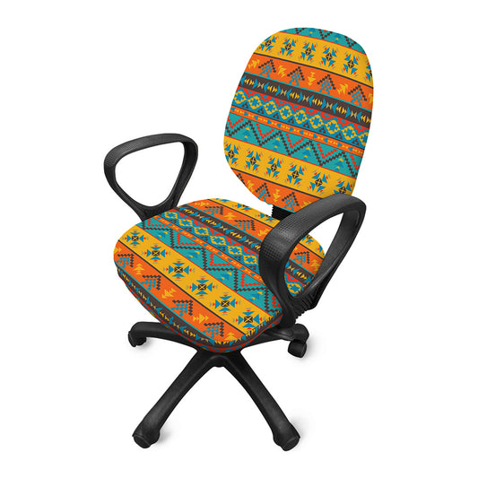Native Indian Inspired Pattern Print Office Chair Cover