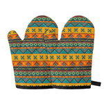 Native Indian Inspired Pattern Print Oven Mitts