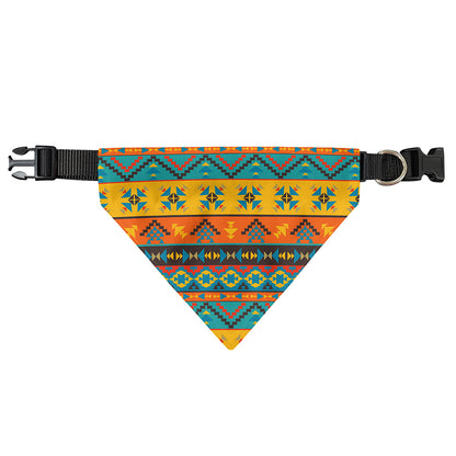 Native Indian Inspired Pattern Print Over The Collar Dog Bandana