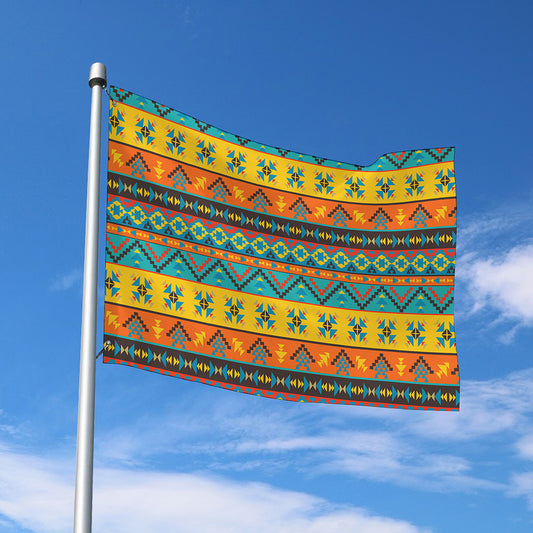 Native Indian Inspired Pattern Print Polyester Flag