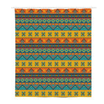 Native Indian Inspired Pattern Print Polyester Shower Curtain