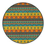 Native Indian Inspired Pattern Print Round Floor Mat