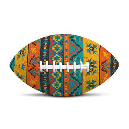 Native Indian Inspired Pattern Print Rugby Ball