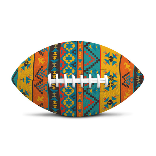 Native Indian Inspired Pattern Print Rugby Ball