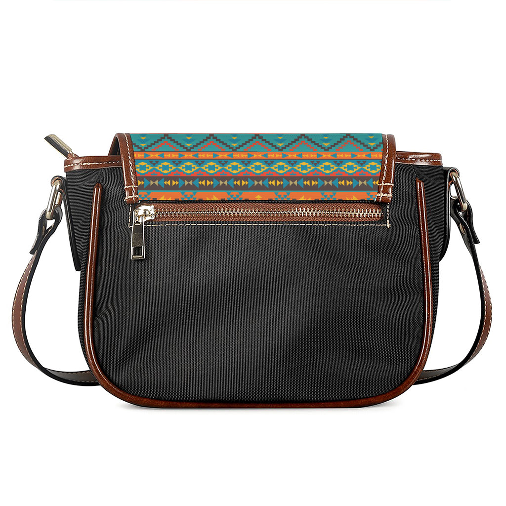 Native Indian Inspired Pattern Print Saddle Bag