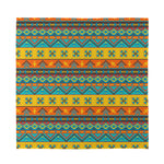 Native Indian Inspired Pattern Print Silk Bandana