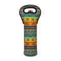 Native Indian Inspired Pattern Print Single Neoprene Wine Tote