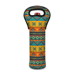 Native Indian Inspired Pattern Print Single Neoprene Wine Tote