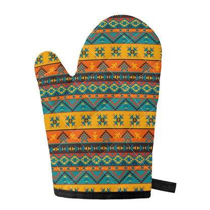 Native Indian Inspired Pattern Print Single Oven Mitt