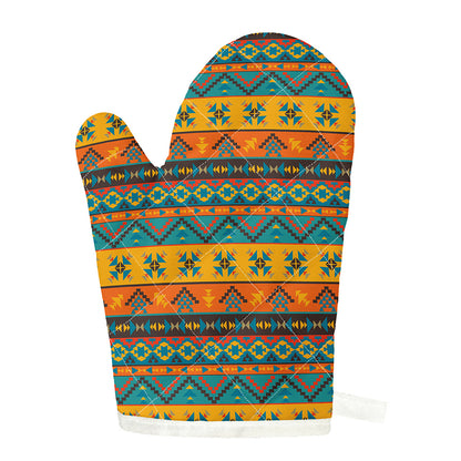 Native Indian Inspired Pattern Print Single Oven Mitt