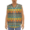 Native Indian Inspired Pattern Print Sleeveless Baseball Jersey
