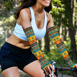 Native Indian Inspired Pattern Print Sun Protection Arm Sleeves