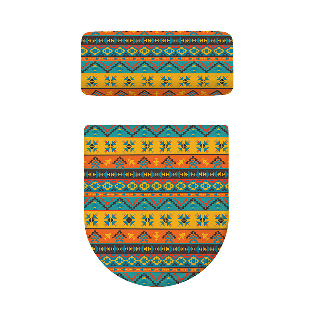 Native Indian Inspired Pattern Print Toilet Lid And Tank Cover Set