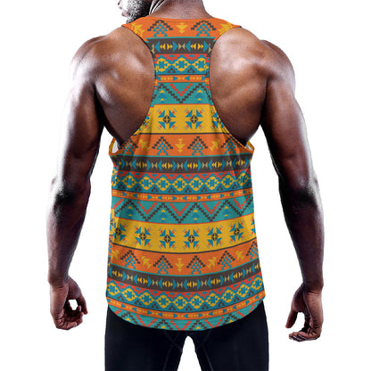 Native Indian Inspired Pattern Print Training Tank Top