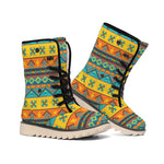 Native Indian Inspired Pattern Print Winter Boots