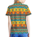 Native Indian Inspired Pattern Print Women's Polo Shirt