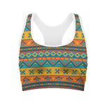 Native Indian Inspired Pattern Print Women's Sports Bra