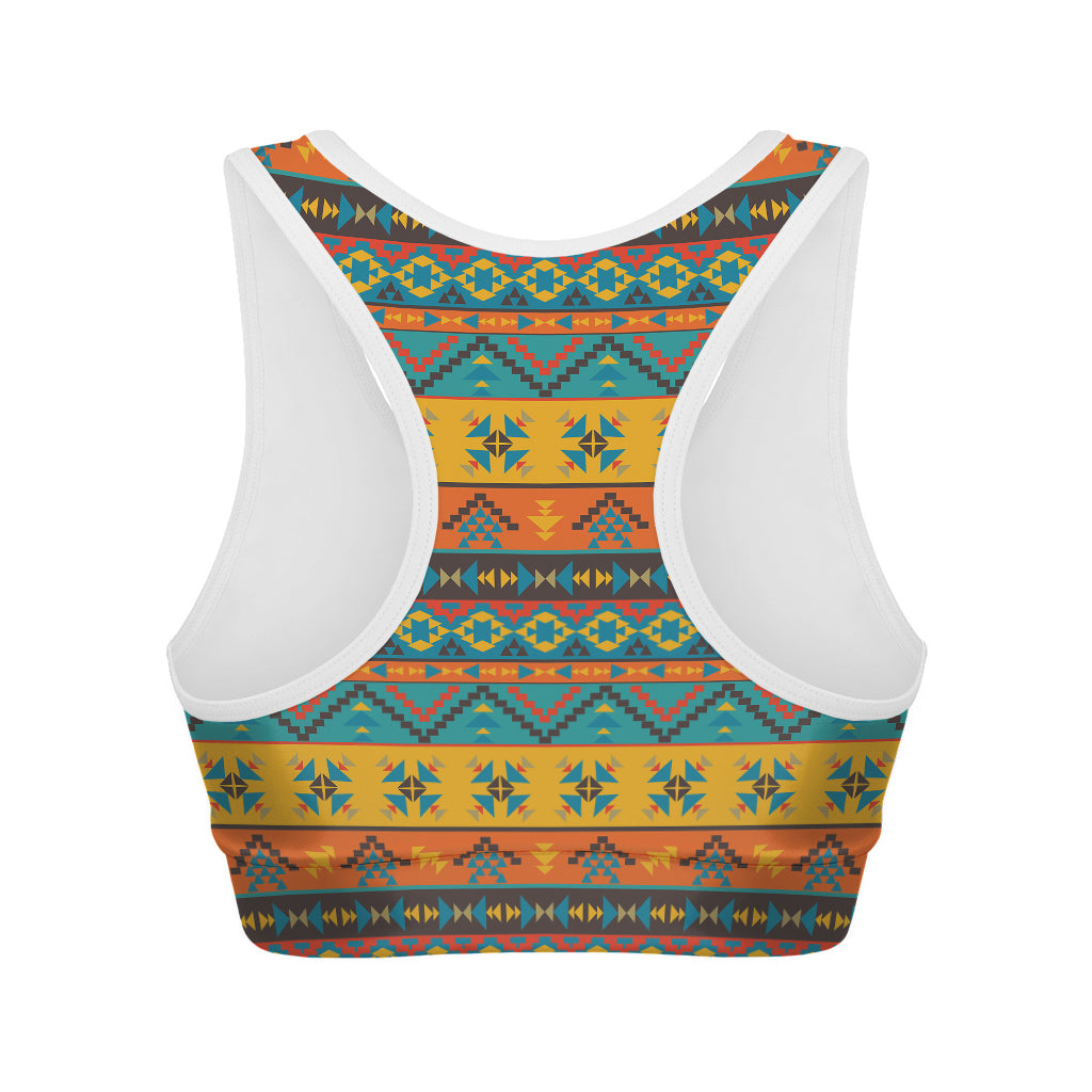 Native Indian Inspired Pattern Print Women's Sports Bra