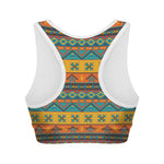 Native Indian Inspired Pattern Print Women's Sports Bra