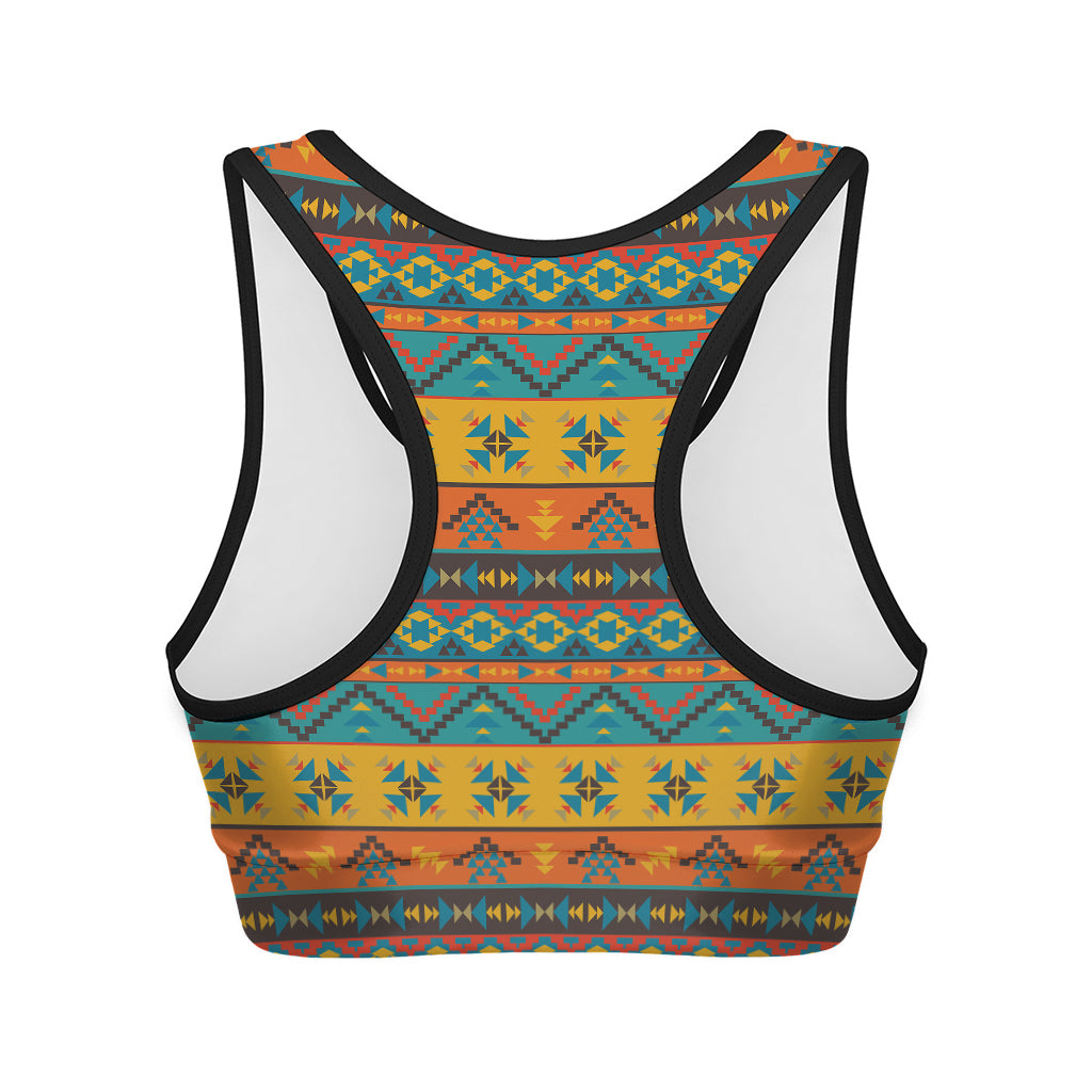 Native Indian Inspired Pattern Print Women's Sports Bra