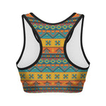 Native Indian Inspired Pattern Print Women's Sports Bra