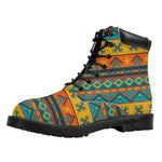 Native Indian Inspired Pattern Print Work Boots