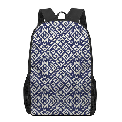 Native Indian Navajo Pattern Print 17 Inch Backpack