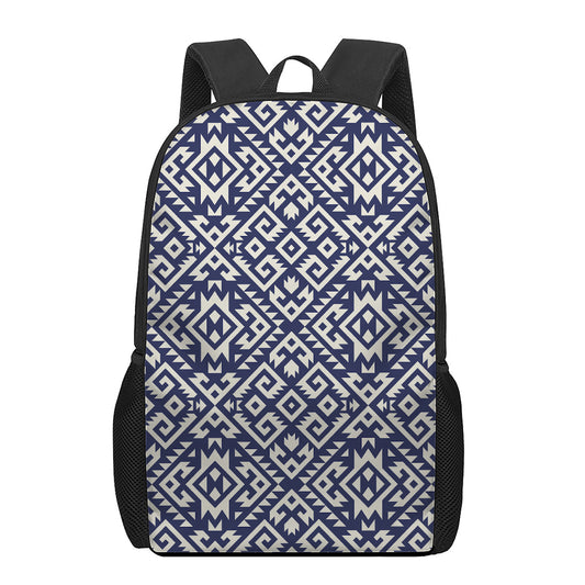 Native Indian Navajo Pattern Print 17 Inch Backpack