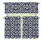 Native Indian Navajo Pattern Print 3 Piece Kitchen Curtains