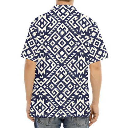 Native Indian Navajo Pattern Print Aloha Shirt
