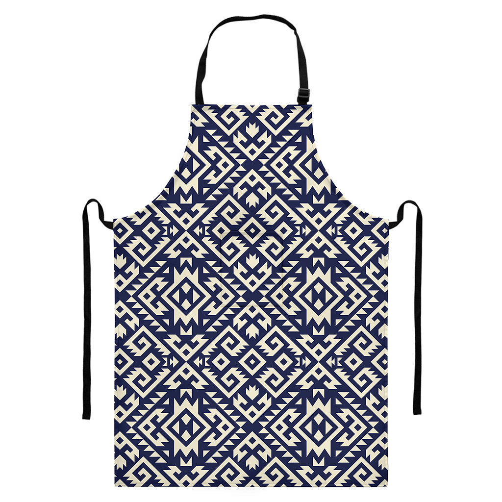 Native Indian Navajo Pattern Print Bib Apron With Pocket