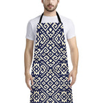 Native Indian Navajo Pattern Print Bib Apron With Pocket
