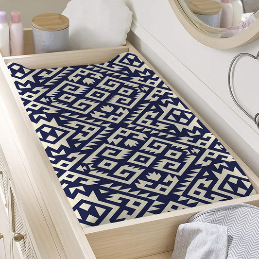 Native Indian Navajo Pattern Print Changing Pad Cover