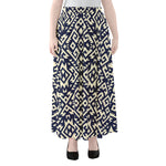 Native Indian Navajo Pattern Print Chiffon Maxi Skirt