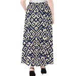Native Indian Navajo Pattern Print Chiffon Maxi Skirt