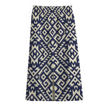 Native Indian Navajo Pattern Print Cotton Front Slit Maxi Skirt