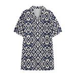 Native Indian Navajo Pattern Print Cotton Hawaiian Shirt