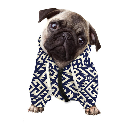 Native Indian Navajo Pattern Print Dog Zip Up Hoodie