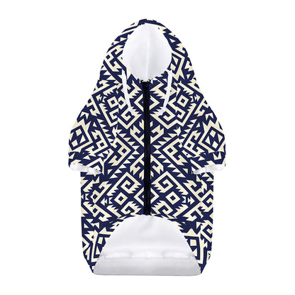 Native Indian Navajo Pattern Print Dog Zip Up Hoodie